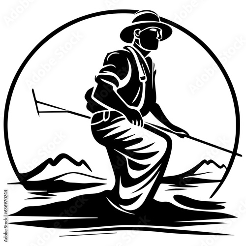 Man with fishing rod