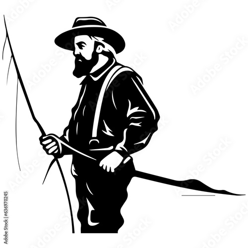 Man with fishing rod