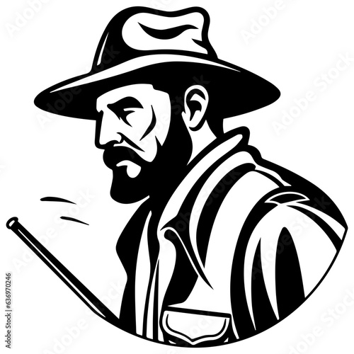 Man with fishing rod