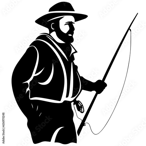 Man with fishing rod