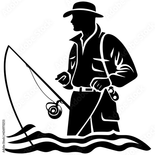 Man with fishing rod