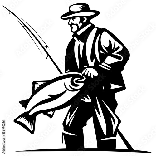 Man with fishing rod