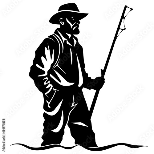 Man with fishing rod