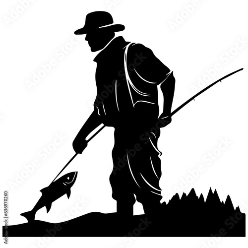 Man with fishing rod