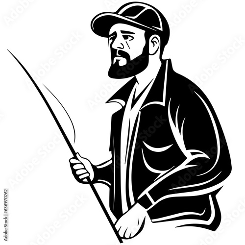 Man with fishing rod