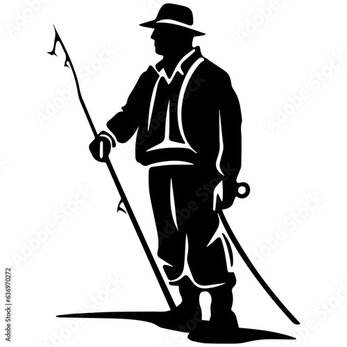 Man with fishing rod