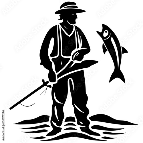 Man with fishing rod
