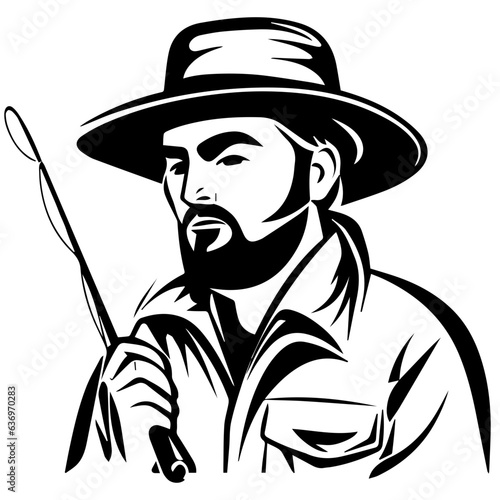 Man with fishing rod