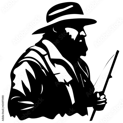 Man with fishing rod