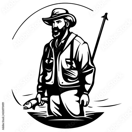 Man with fishing rod