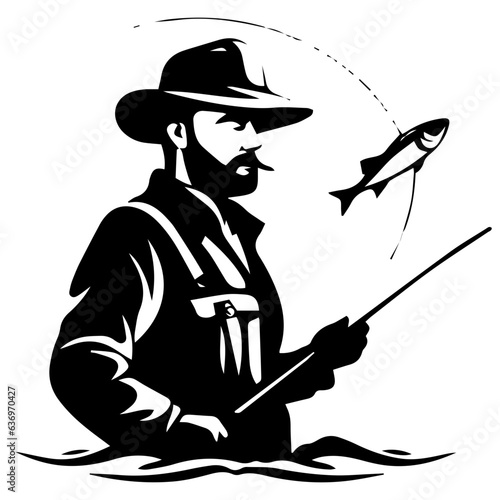 Man with fishing rod