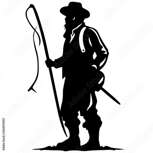 Man with fishing rod