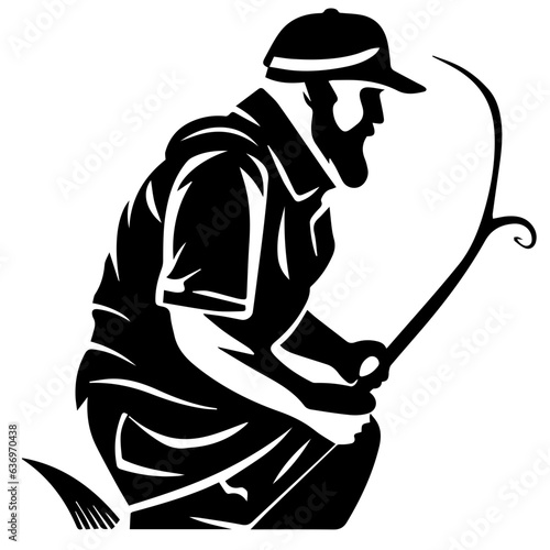 Man with fishing rod