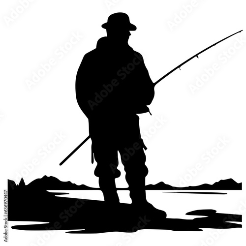 Man with fishing rod