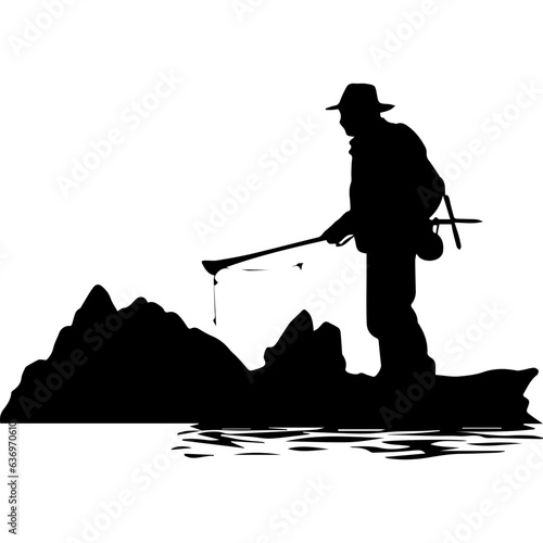 Man with fishing rod