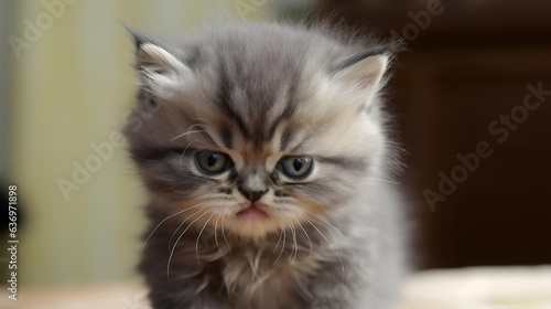 A Cute Angry Kitten, Generative AI © Ozis