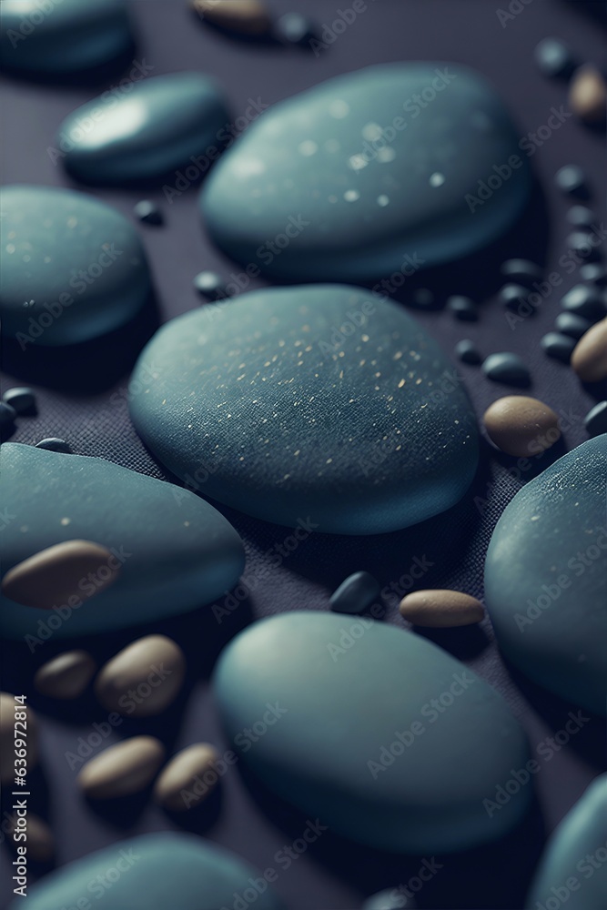 Pebbles stones. AI generated illustration Pebbles stones. AI generated illustration
