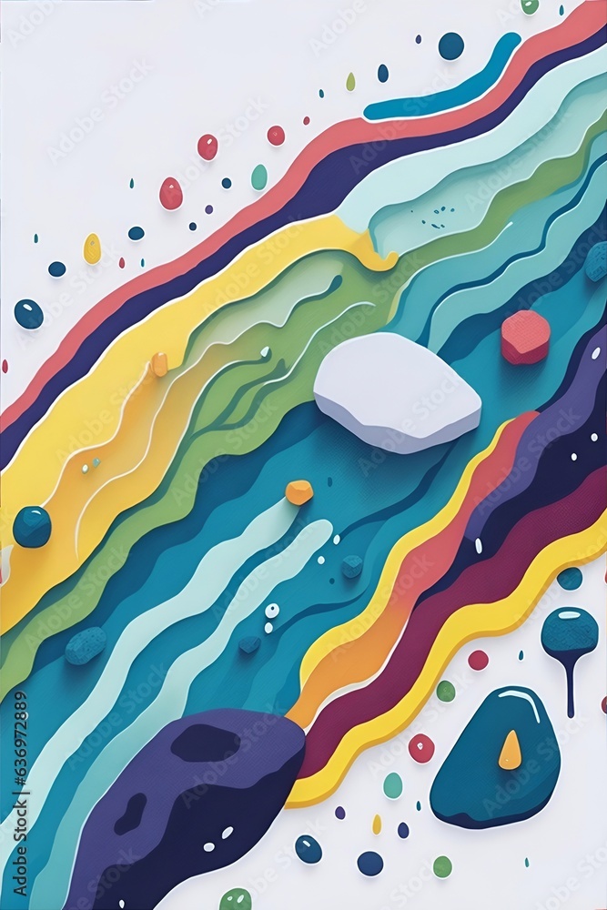 Pebbles stones. AI generated illustration