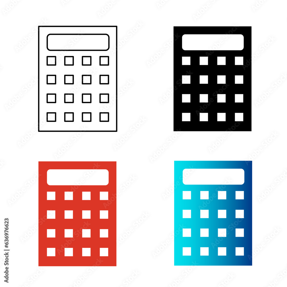 Abstract Calculator Silhouette Illustration Abstract Calculator Silhouette Illustration