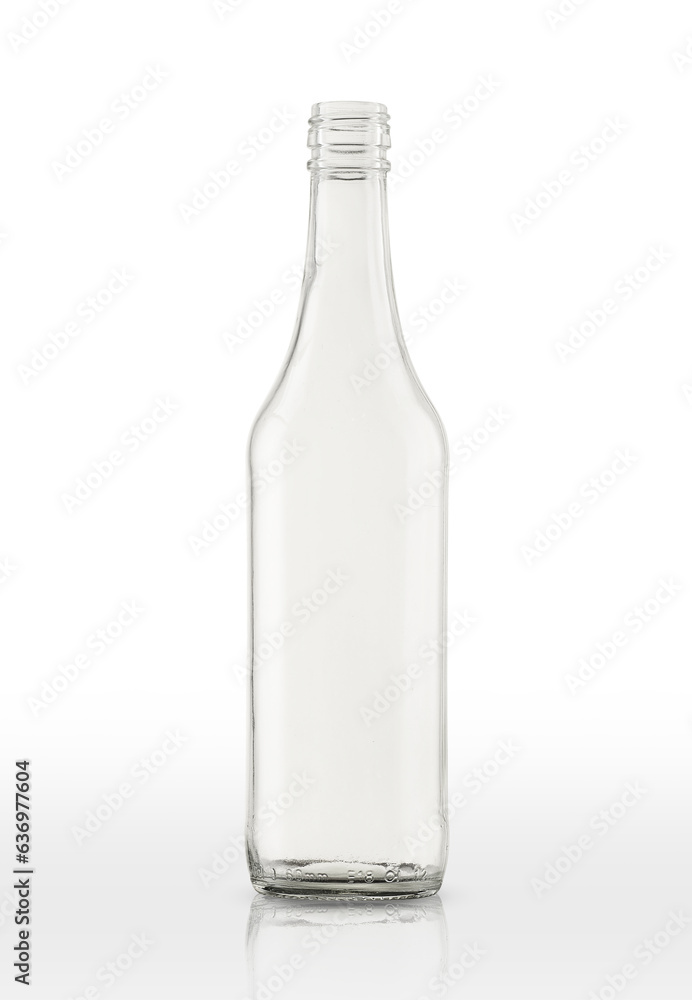 glass empty juice bottle