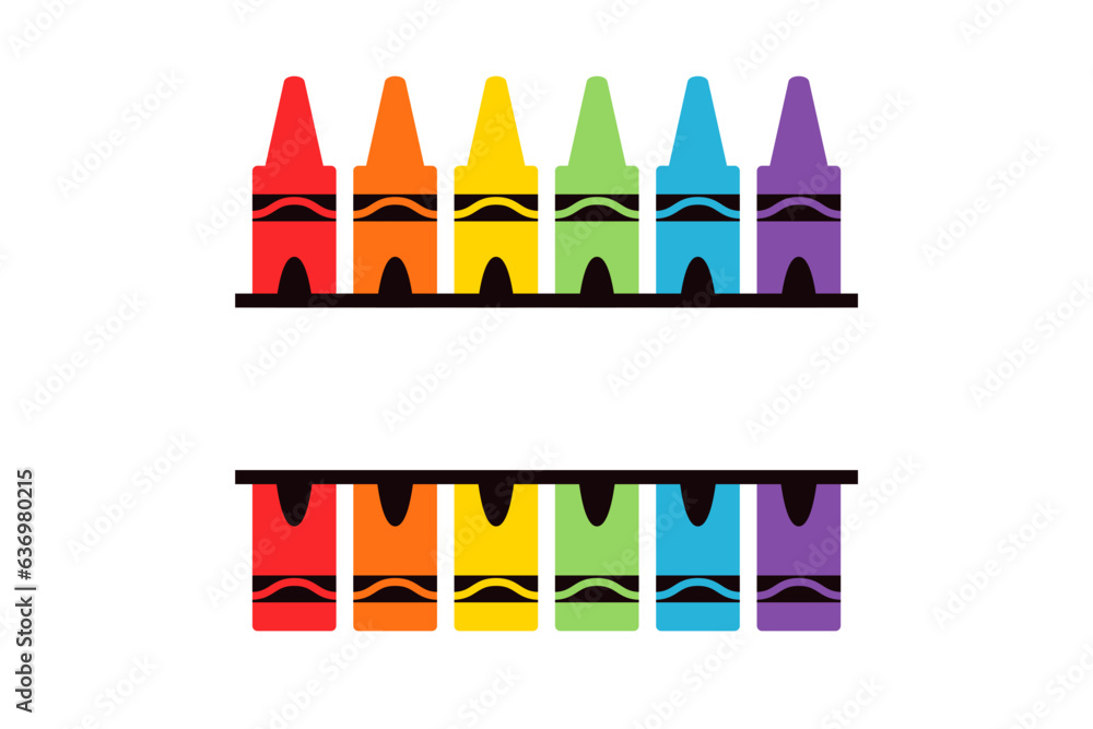 Crayon split monogram. Clipart image
