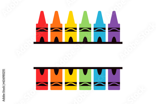 Crayon split monogram. Clipart image