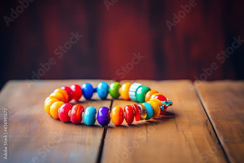 colorful bracelet with friendship photo