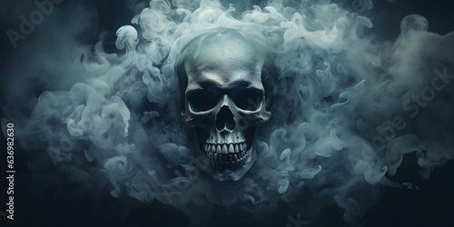 Mystical Smoke Embracing the Skull