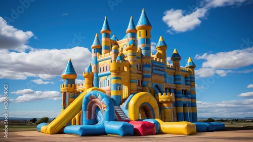 Slika na platnu Inflatable colored castle