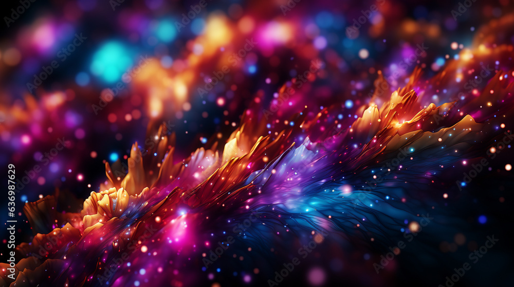 abstract background, color explosion, particles mattesh background. 