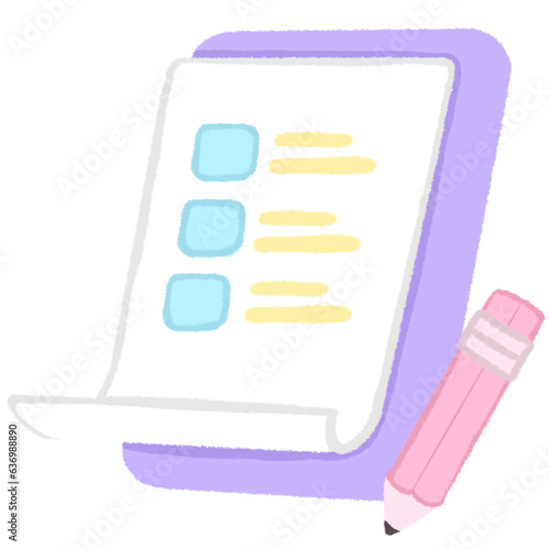 clipboard task management, and a checklist with a pencil for the project plan.