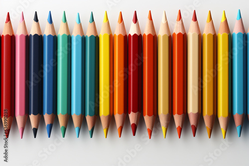 Color pencils isolated on a white background. 