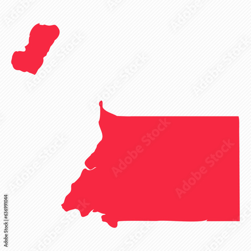 Abstract Equatorial Guinea Simple Map Background