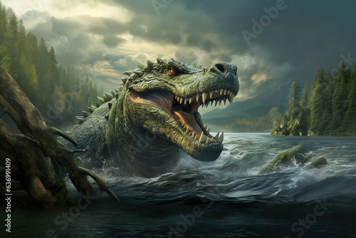 Ogopogo monster illustration © Goran