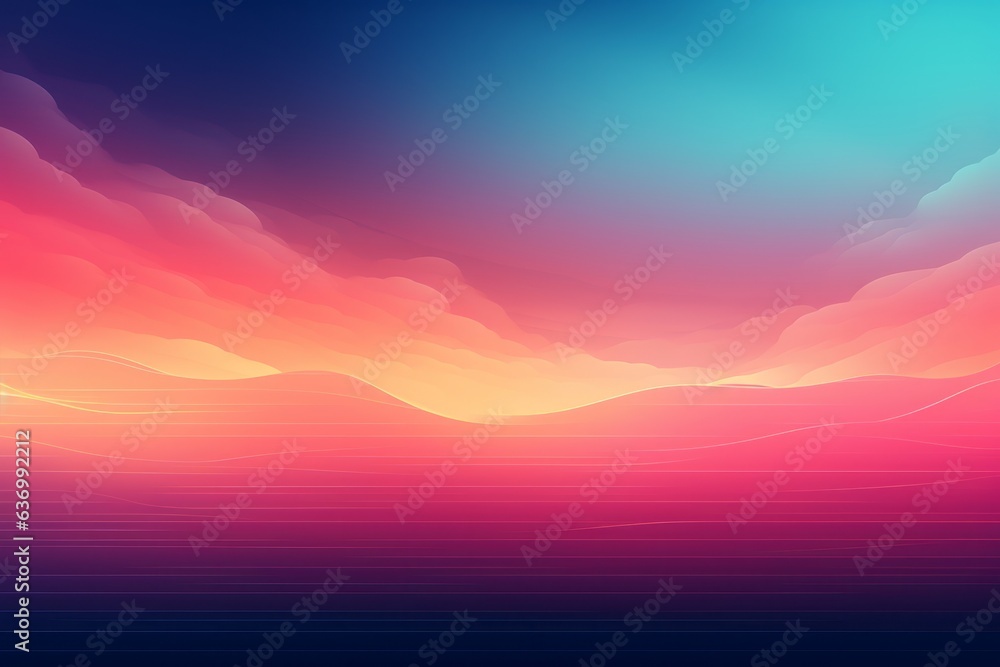 Airy sunset in the sky illustration background. Warm colors Airy sunset in the sky illustration background. Warm colors