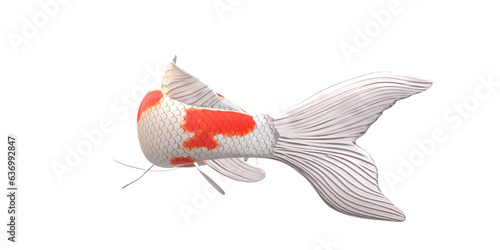 Koi Carp fish isolated on a Transparent Background