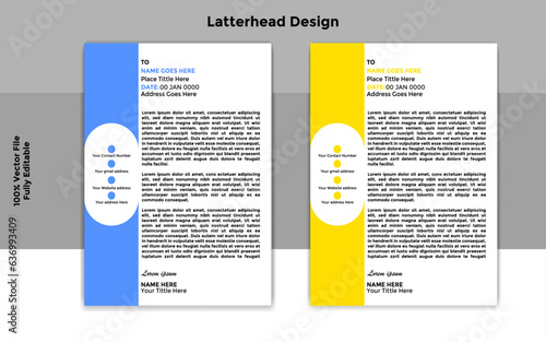 Abstract creative latterhead template photo