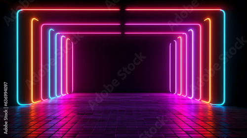 abstract background with colorful neon lights
