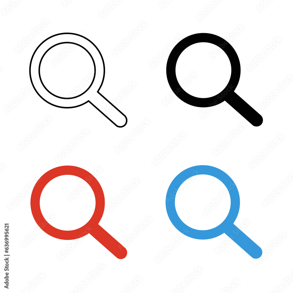 Abstract Magnifying Glass Silhouette Illustration Abstract Magnifying Glass Silhouette Illustration