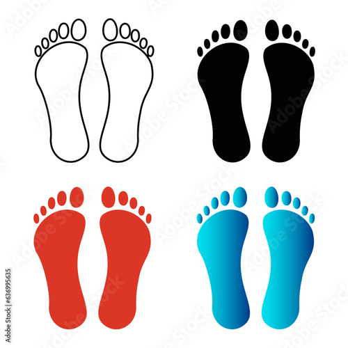 Abstract Man Footprint Silhouette Illustration