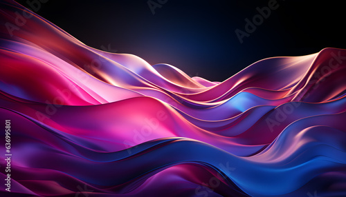 abstract futuristic background with pink blue glowing neon
