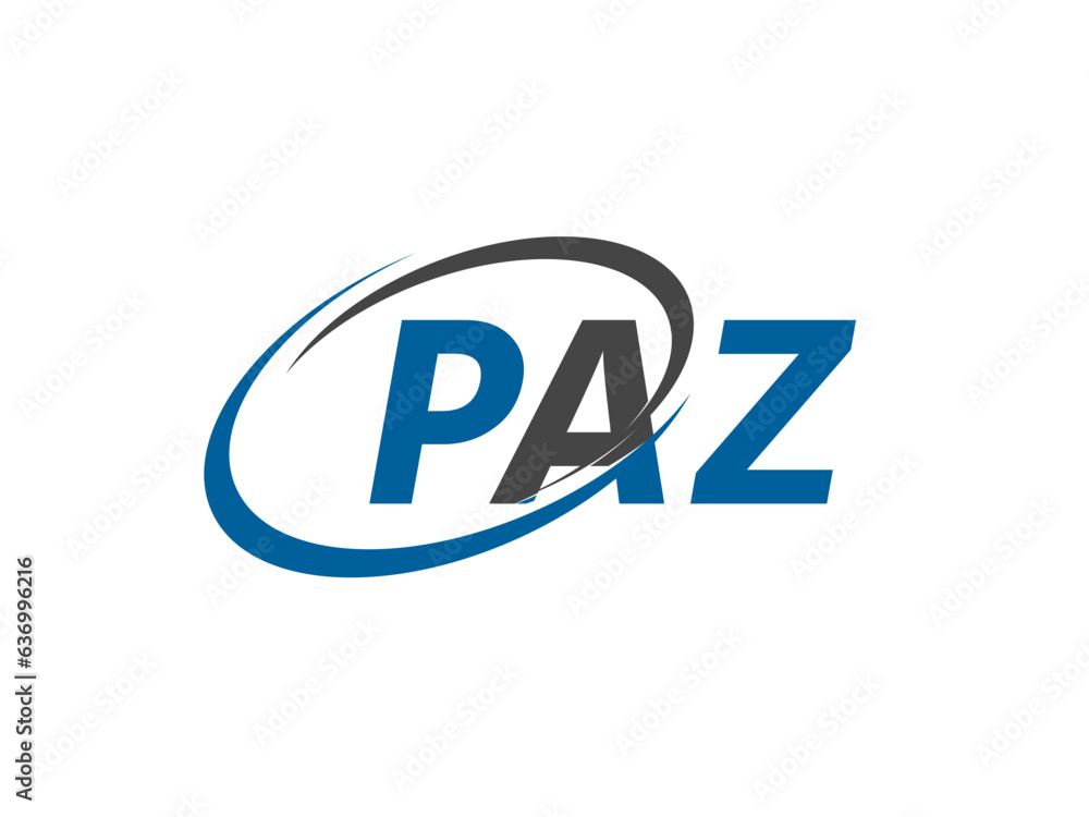 PAZ letter creative modern elegant swoosh logo design PAZ letter creative modern elegant swoosh logo design