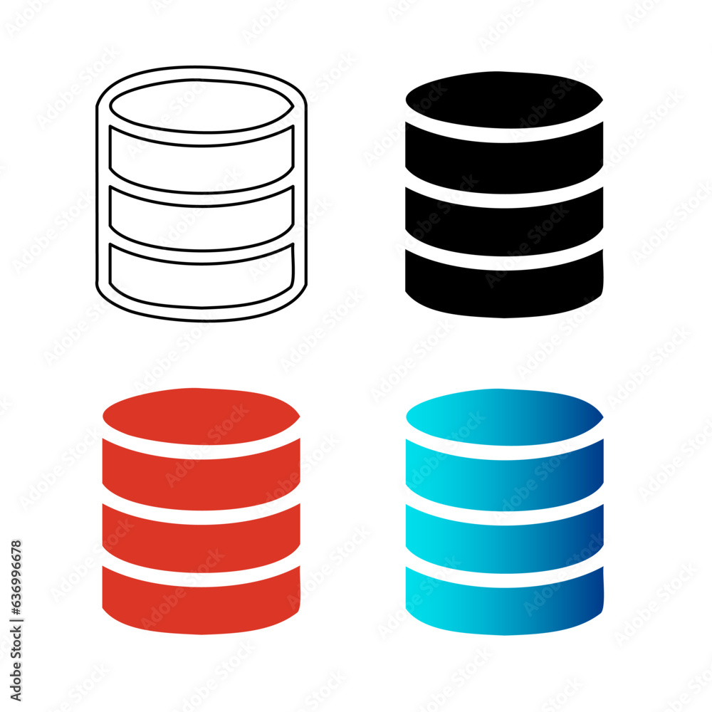 Abstract Modern Database Silhouette Illustration Abstract Modern Database Silhouette Illustration