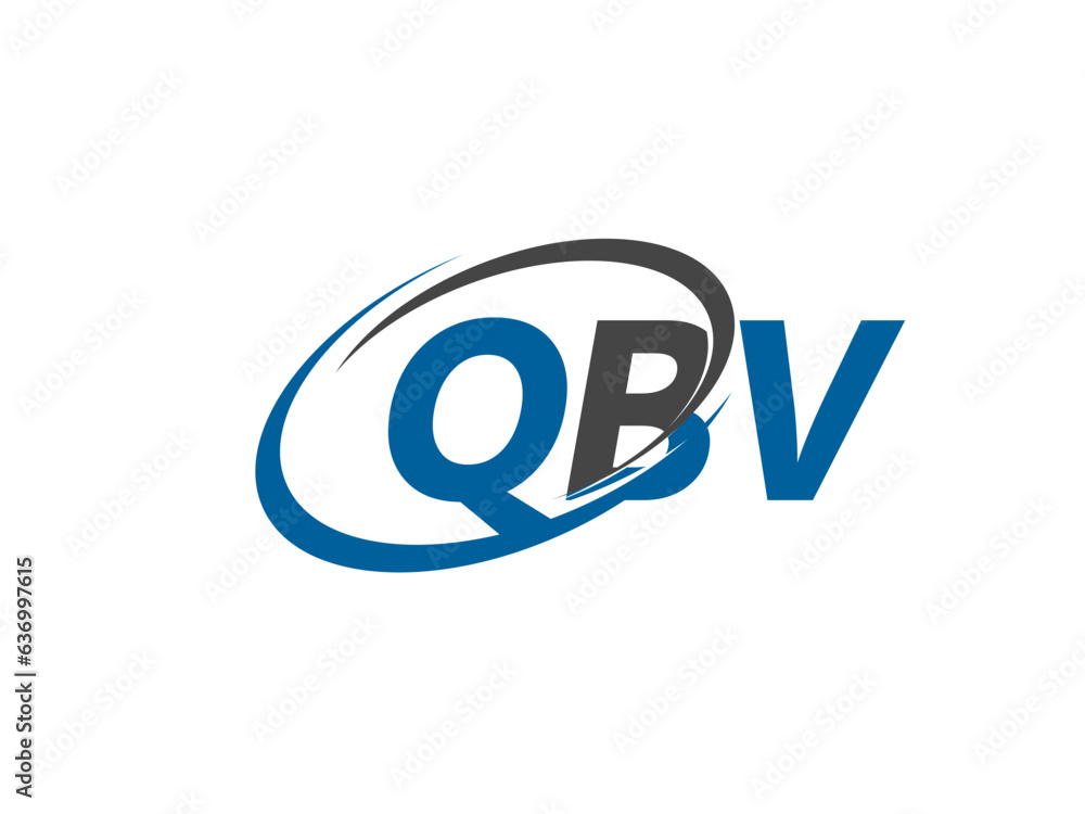 QBV letter creative modern elegant swoosh logo design QBV letter creative modern elegant swoosh logo design