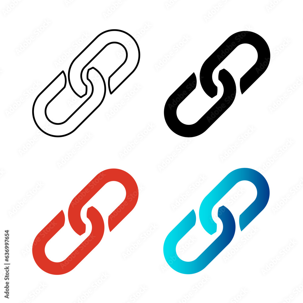 Abstract Modern Web Link Silhouette Illustration Abstract Modern Web Link Silhouette Illustration
