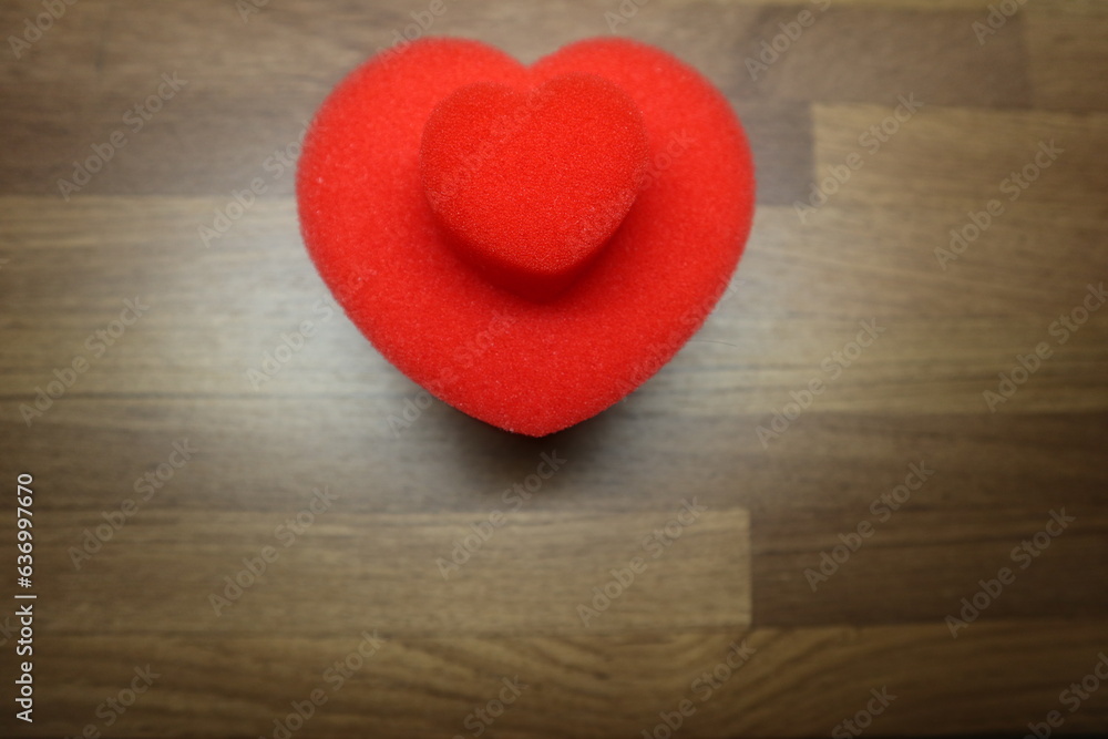 simple background with red hearts design for love and Valentine's Day concept
