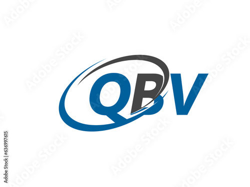 QBV letter creative modern elegant swoosh logo design