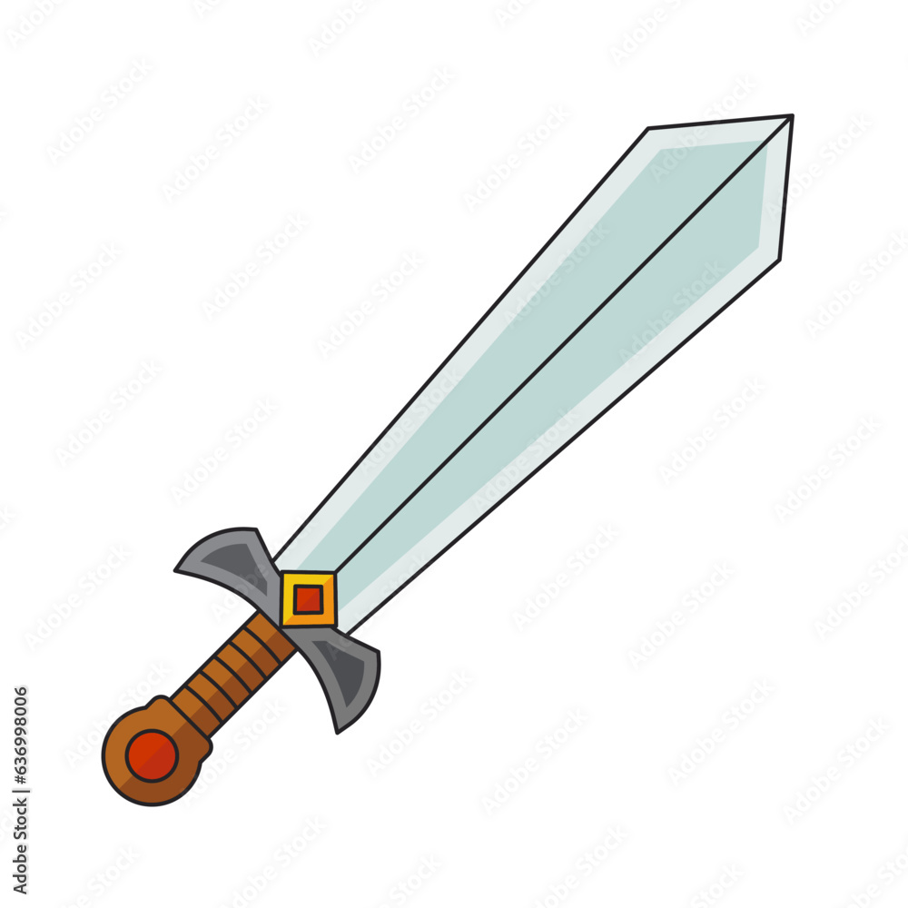 Sword icon vector on trendy style for design and print Sword icon vector on trendy style for design and print