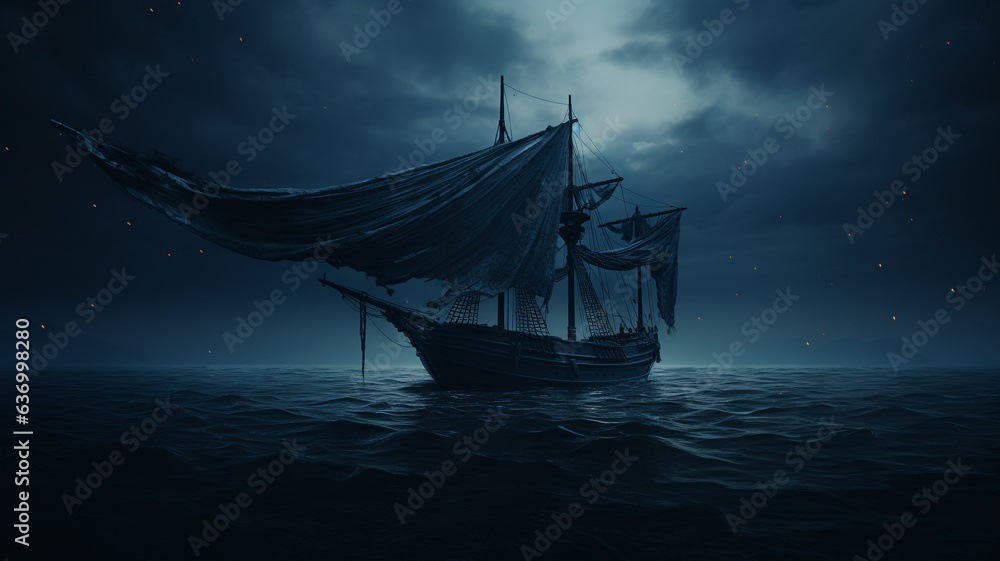 Happy Columbus day. a celebration in honor of the anniversary of the discovery of America by Christopher Columbus. United States flag, ship, pirates, ocean Happy Columbus day. a celebration in honor of the anniversary of the discovery of America by Christopher Columbus. United States flag, ship, pirates, ocean