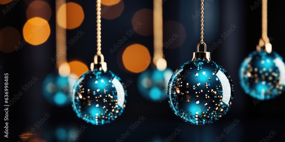 Christmas background decoration baubles balls hanging. Decorative beautiful Ball. Xmas Ornament Balls. Festive New Year template for postcard and banner design. generative ai Christmas background decoration baubles balls hanging. Decorative beautiful Ball. Xmas Ornament Balls. Festive New Year template for postcard and banner design. generative ai
